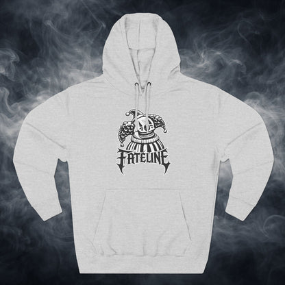 Fateline Clown Three-Panel Fleece Hoodie — Graphic Clown Face Streetwear