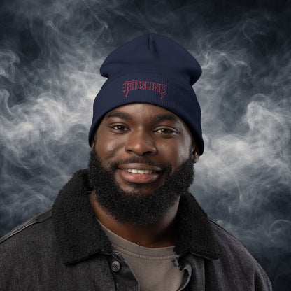 Fateline Logo Embroidered Knit Beanie — Warm Winter Hat