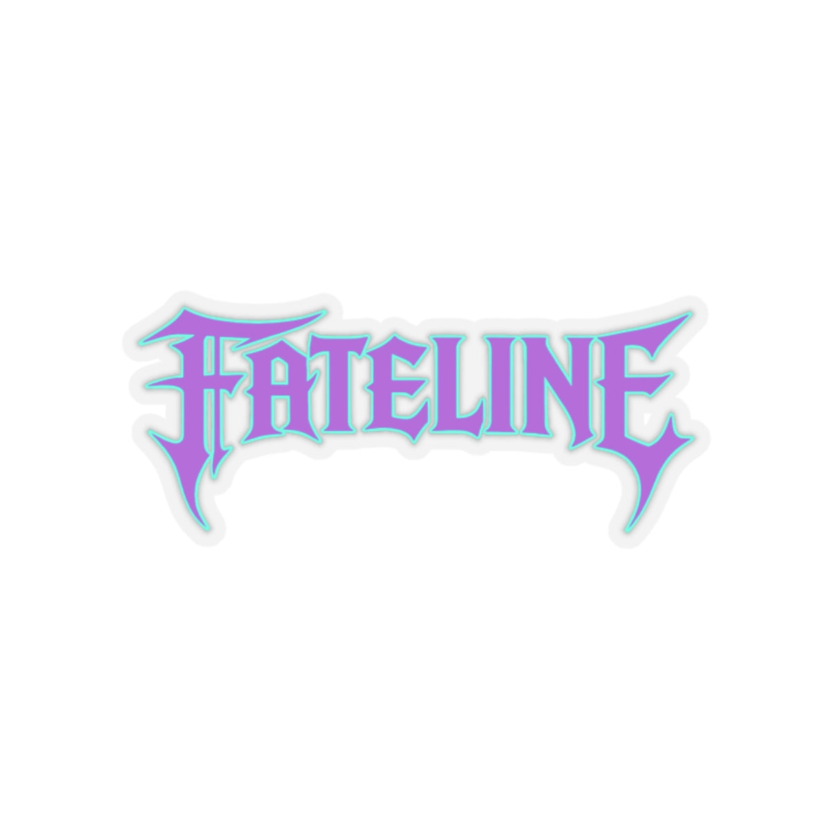 Fateline Logo Sticker — Kiss-Cut Vinyl Decal (Pastel Purple/Blue)