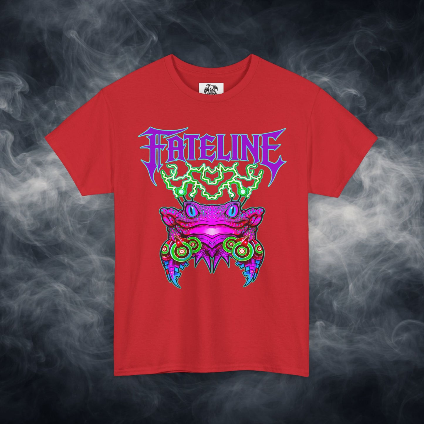 Fateline Frog Graphic Tee — Neon Psychedelic T Shirt