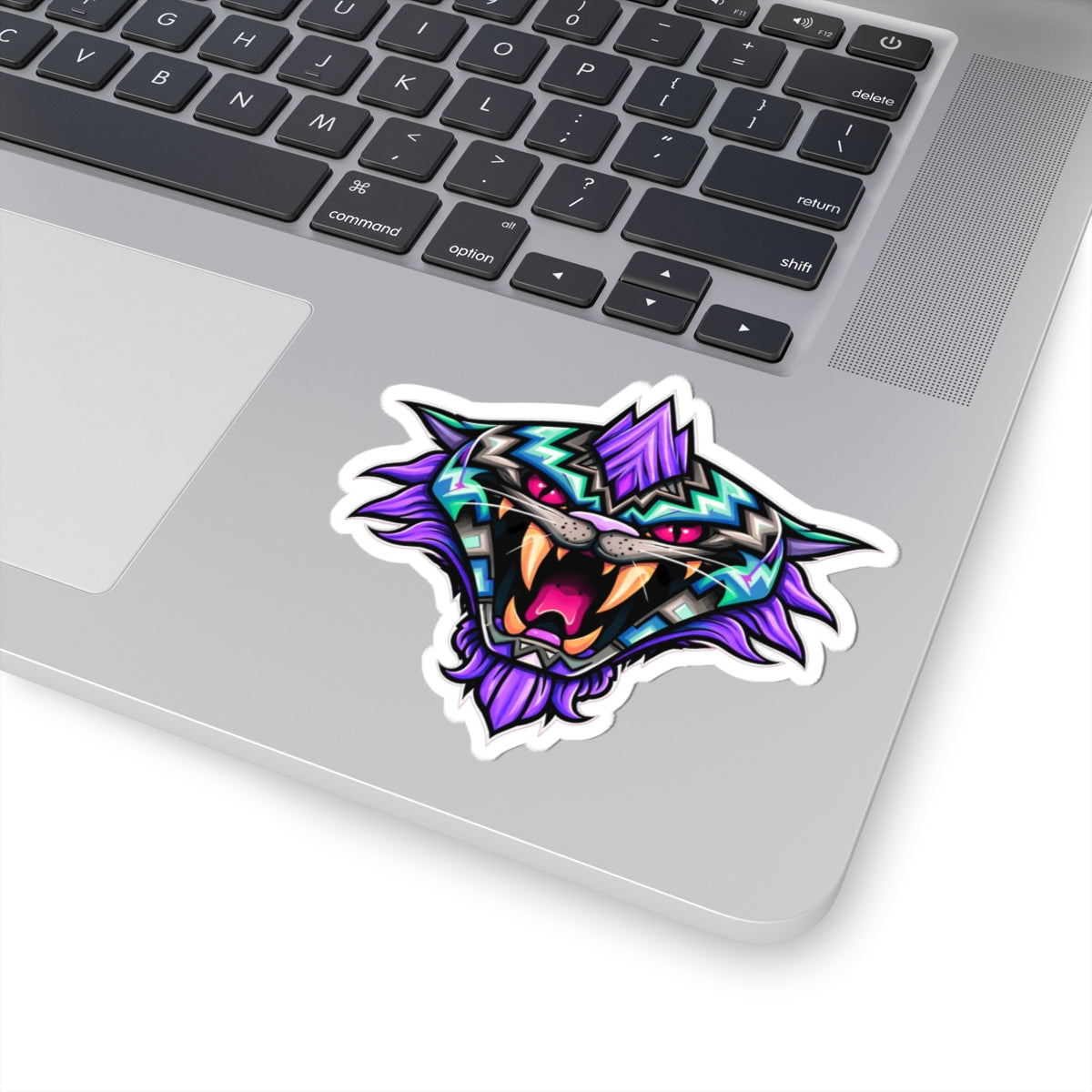 Fateline Sabre Cat Head Kiss-Cut Sticker — Cute Retro Cat Decal