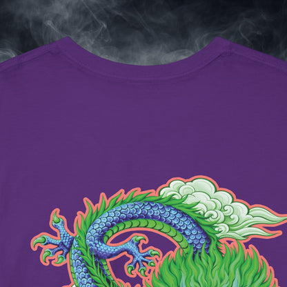 Lucky 8 Dragon T-Shirt — "Fateline" Chinese Script Graphic