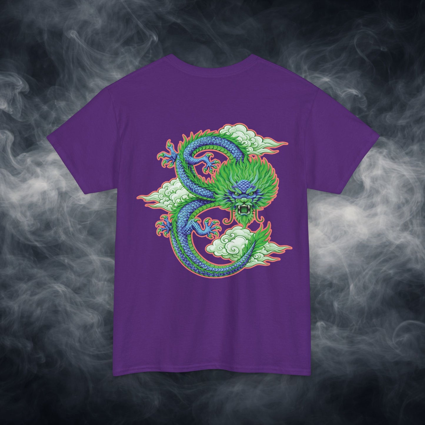 Lucky 8 Dragon T-Shirt — "Fateline" Chinese Script Graphic