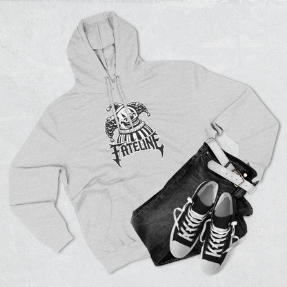 Fateline Clown Three-Panel Fleece Hoodie — Graphic Clown Face Streetwear