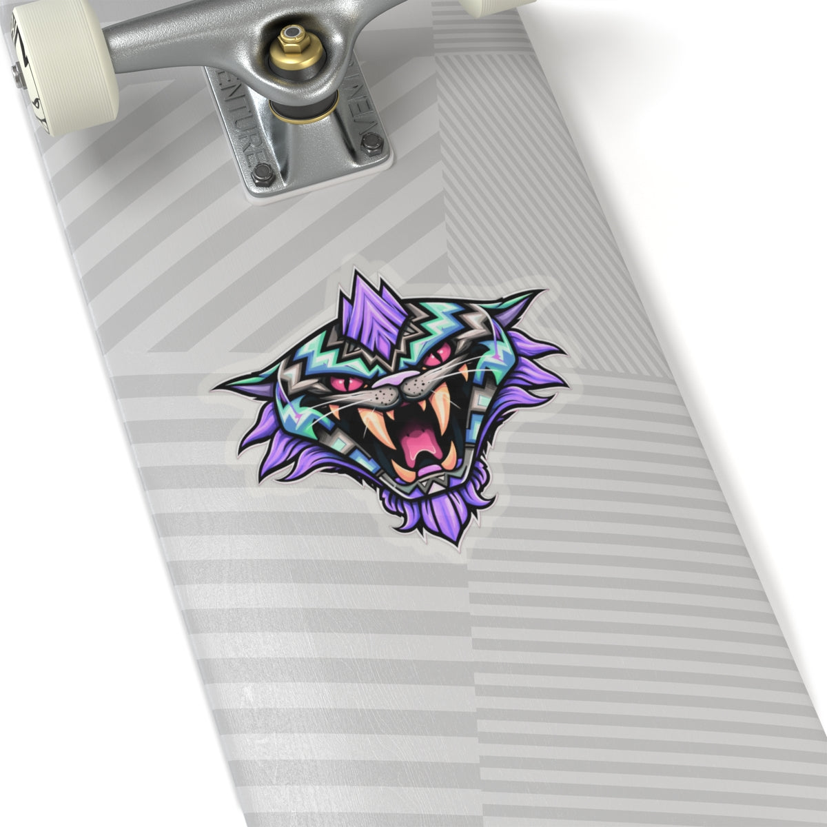 Fateline Sabre Cat Head Kiss-Cut Sticker — Cute Retro Cat Decal