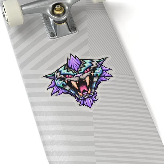 Fateline Sabre Cat Head Kiss-Cut Sticker — Cute Retro Cat Decal