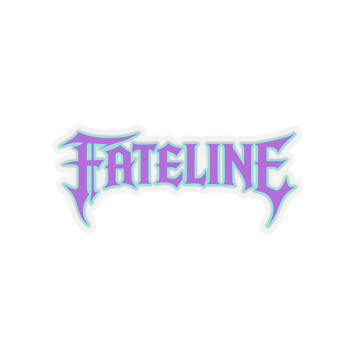 Fateline Logo Sticker — Kiss-Cut Vinyl Decal (Pastel Purple/Blue)