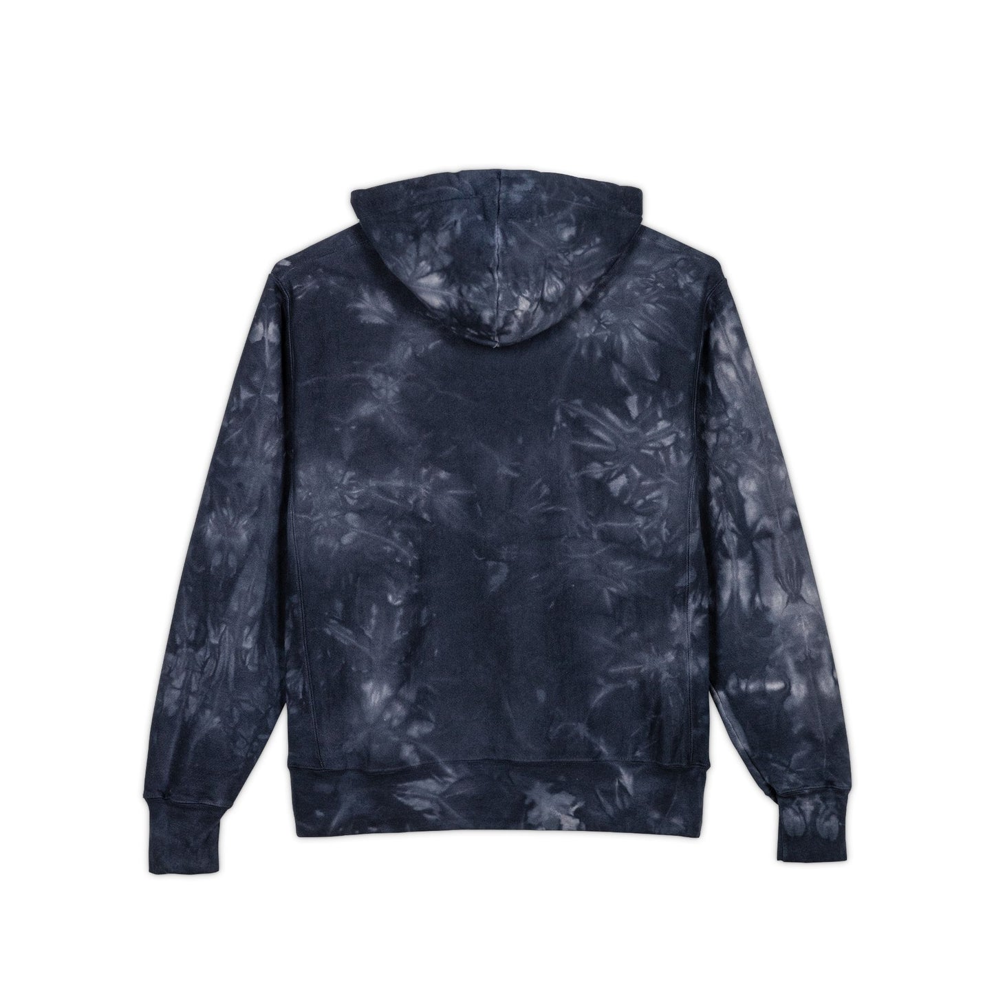 Fateline Tie-Dye Embroidered Hoodie — Black Marble "Treasure" Design