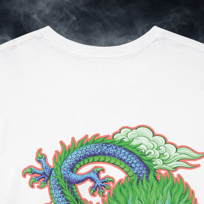 Lucky 8 Dragon T-Shirt — "Fateline" Chinese Script Graphic
