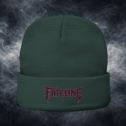Fateline Logo Embroidered Knit Beanie — Warm Winter Hat