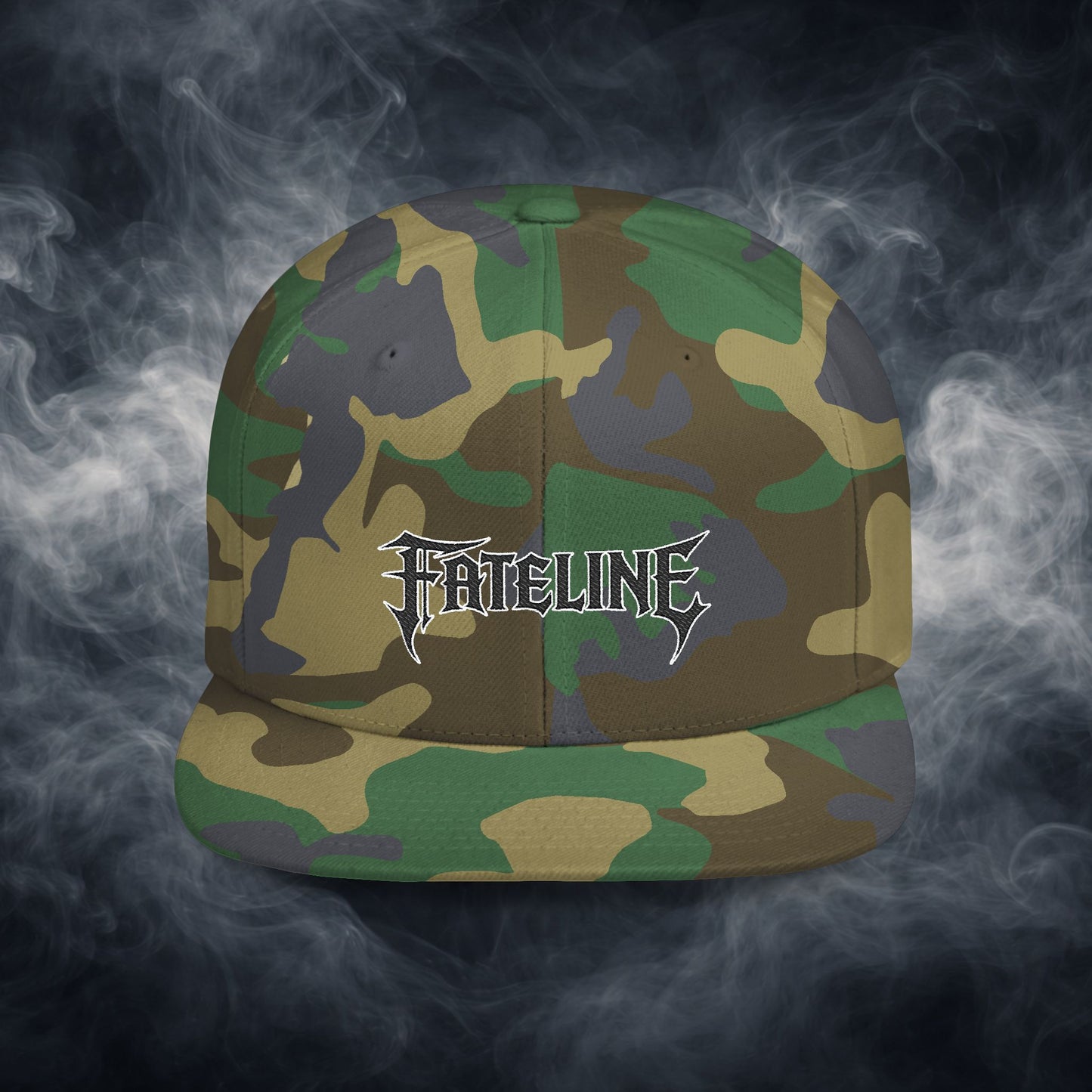 Flat Bill Snapback Hat — Fateline Logo, Multiple Colors