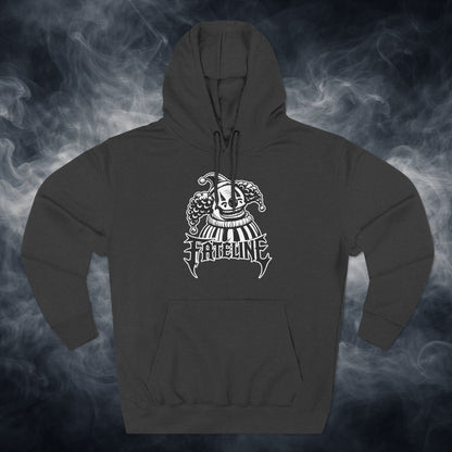Fateline Clown Three-Panel Fleece Hoodie — Graphic Clown Face Streetwear