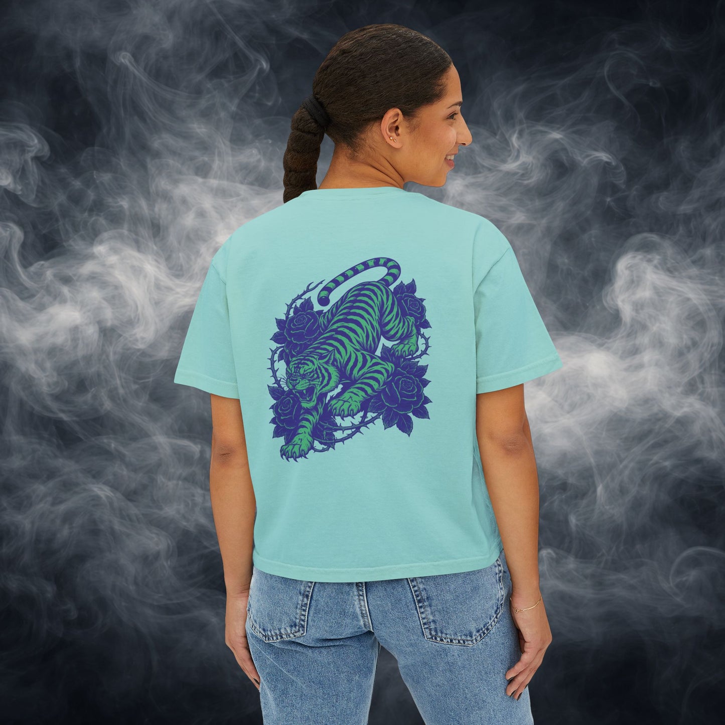 Fateline Tiger Graphic Women's Boxy Tee