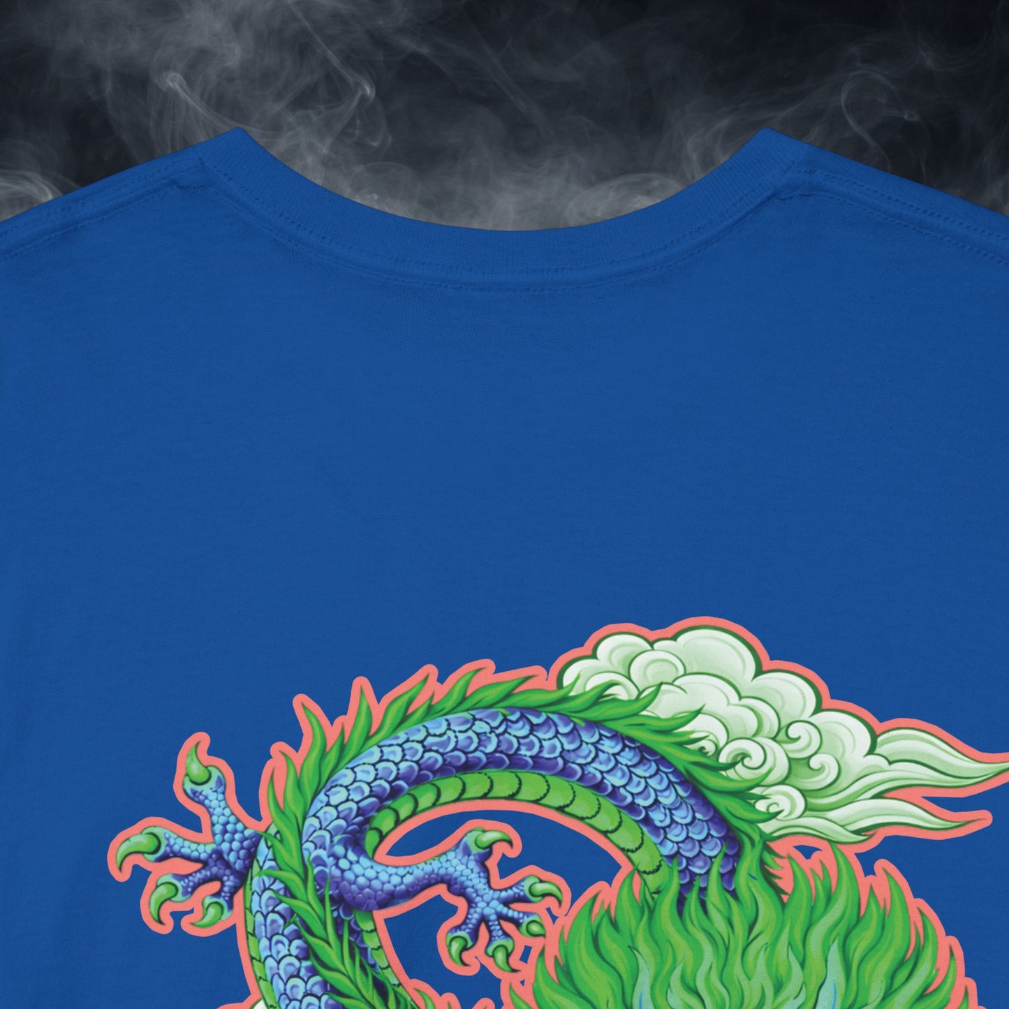 Lucky 8 Dragon T-Shirt — "Fateline" Chinese Script Graphic
