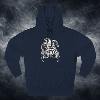 Fateline Clown Three-Panel Fleece Hoodie — Graphic Clown Face Streetwear