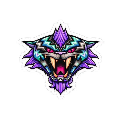 Fateline Sabre Cat Head Kiss-Cut Sticker — Cute Retro Cat Decal