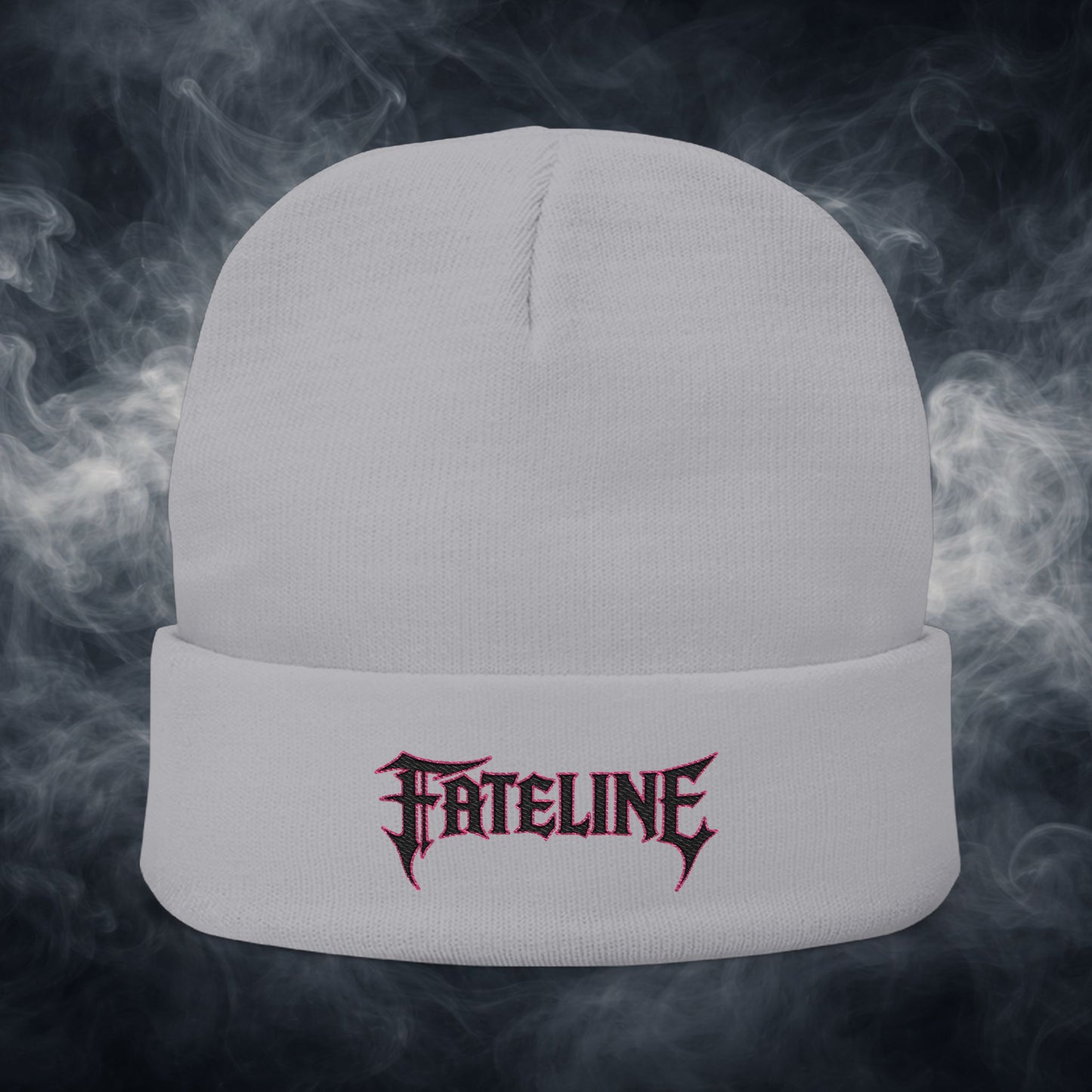 Fateline Logo Embroidered Knit Beanie — Warm Winter Hat