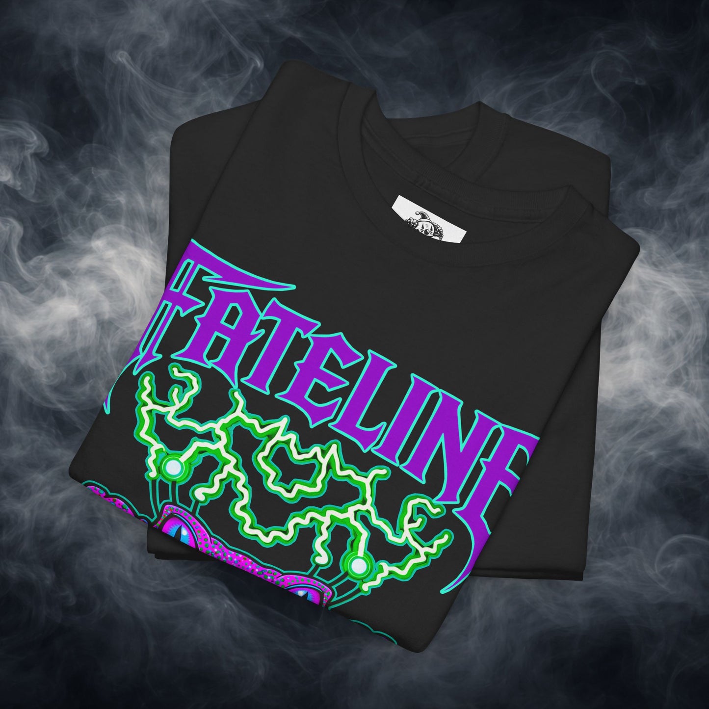 Fateline Frog Graphic Tee — Neon Psychedelic T Shirt
