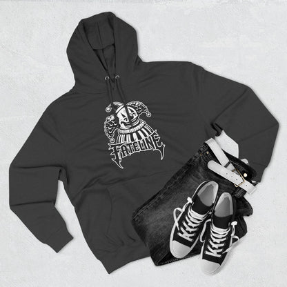 Fateline Clown Three-Panel Fleece Hoodie — Graphic Clown Face Streetwear