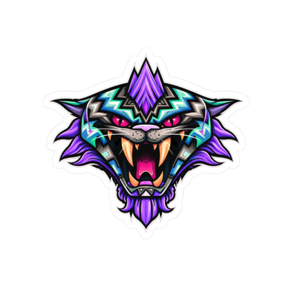 Fateline Sabre Cat Head Kiss-Cut Sticker — Cute Retro Cat Decal