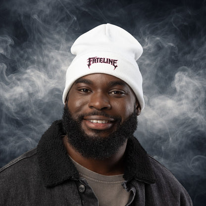 Fateline Logo Embroidered Knit Beanie — Warm Winter Hat
