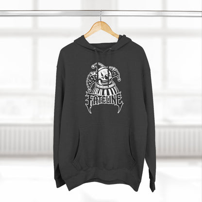 Fateline Clown Three-Panel Fleece Hoodie — Graphic Clown Face Streetwear
