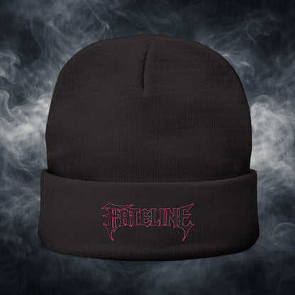 Fateline Logo Embroidered Knit Beanie — Warm Winter Hat