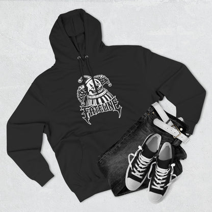 Fateline Clown Three-Panel Fleece Hoodie — Graphic Clown Face Streetwear