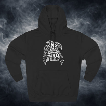 Fateline Clown Three-Panel Fleece Hoodie — Graphic Clown Face Streetwear
