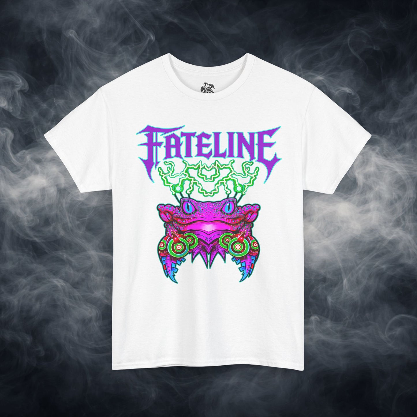 Fateline Frog Graphic Tee — Neon Psychedelic T Shirt