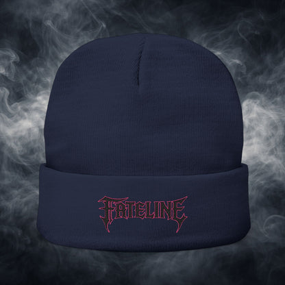 Fateline Logo Embroidered Knit Beanie — Warm Winter Hat